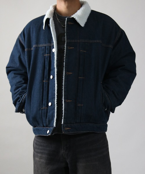 NYLAUS（ナイラス） デニムジャケット gジャン Boa Lining Denim