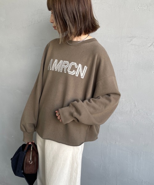 AMERICANA（アメリカーナ） スウェットカットソー ONE SIZE ブラウン