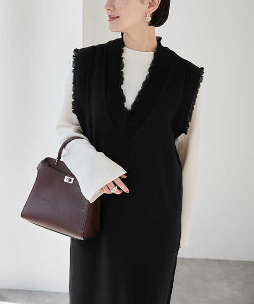 VERMEIL par iena フィットフレア ニットワンピース VERMEIL par iena（ヴェルメイユパーイエナ） ニットワンピース