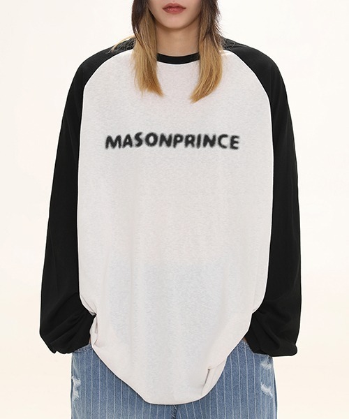 「MASONPRINCE」 長袖Tシャツ M アイボリー メンズ_画像3