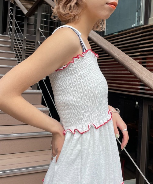 「HELLO.SANFRANCISCO」 コンビワンピース FREE ホワイト レディース_画像8