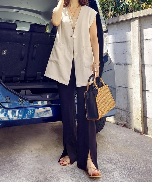 「evernavy」 パンツ L ネイビー レディース_画像5