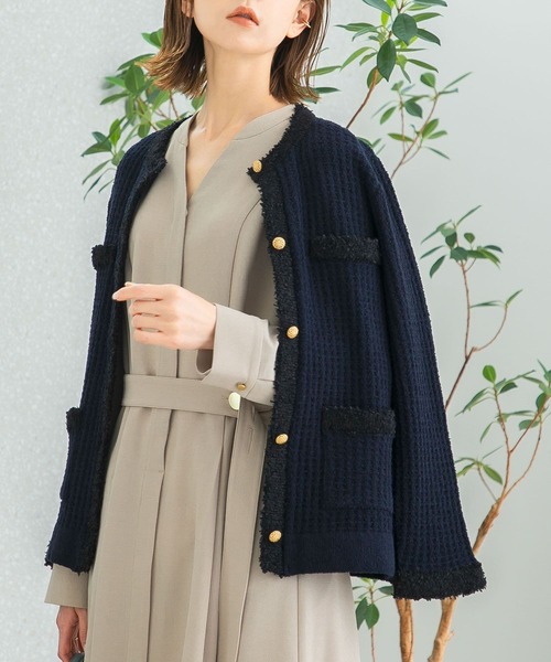 「URBAN RESEARCH ROSSO」 ニットカーディガン FREE ホワイト レディース_画像2