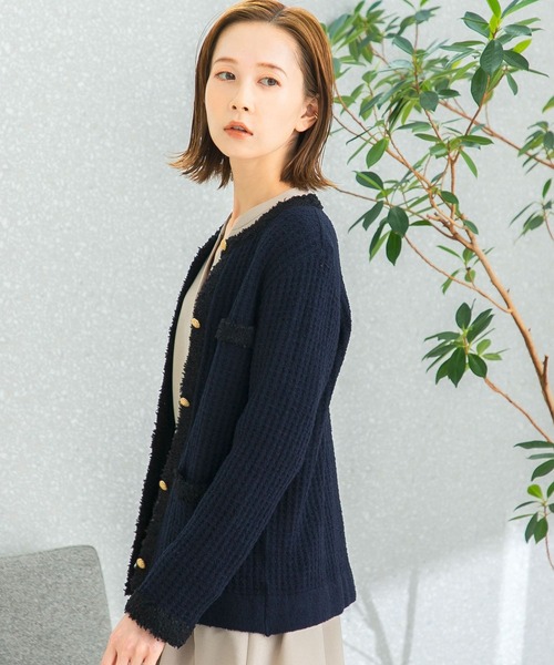 「URBAN RESEARCH ROSSO」 ニットカーディガン FREE ホワイト レディース_画像6