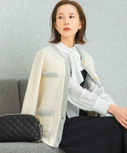 「URBAN RESEARCH ROSSO」 ニットカーディガン FREE ホワイト レディース_画像7