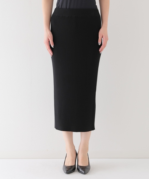 ＭUSE de Deuxieme Classe ニットロングスカート　黒　S Deuxieme Classe（ドゥーズィエムクラス） ニットスカート - ブラック