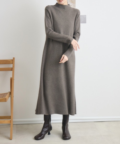 【ちぃちゃん 】SUMi STYLEハイネック ニットワンピース ロング RU.TI.LE ワンピース 「RU.TI.LE」ハイネックニットワンピース