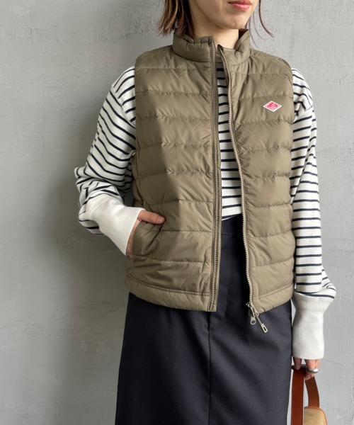 Danton（ダントン） ベスト M カーキブラウン レディース : ZOZOTOWN