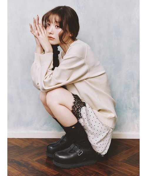 LILY BROWN（リリーブラウン） サンダル ウッドソールスタッズサボ