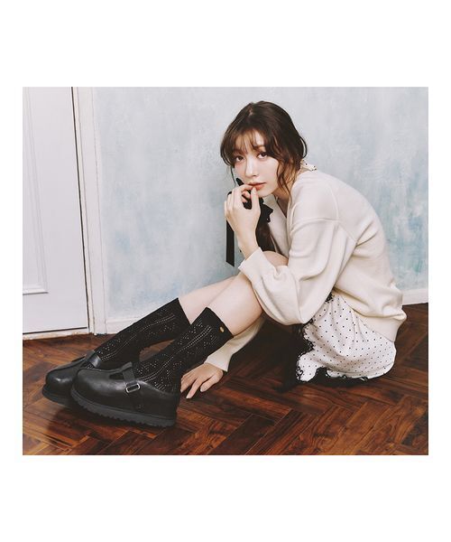 LILY BROWN（リリーブラウン） サンダル ウッドソールスタッズサボ