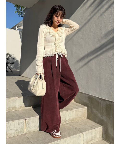 LILY BROWN（リリーブラウン） サンダル ウッドソールスタッズサボ