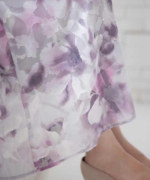 「12Twelve Agenda」 フレアスカート M ボルドー レディース_画像2