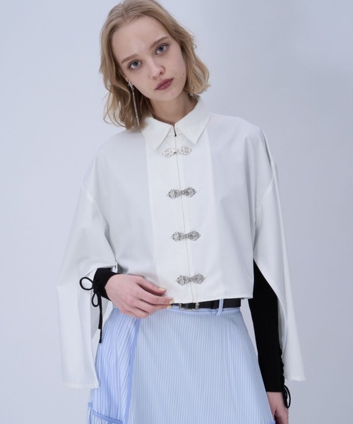 HARE（ハレ） ブラウス シャツ 2WAYチャイナシャツ(HARE) レディース