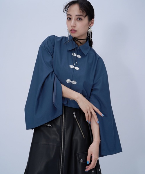 HARE（ハレ） ブラウス シャツ 2WAYチャイナシャツ(HARE) レディース