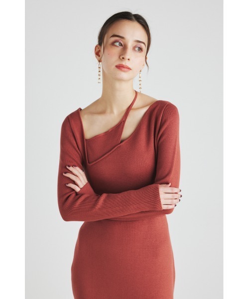 「rienda」 ニットワンピース FREE ブラウン レディース_画像2