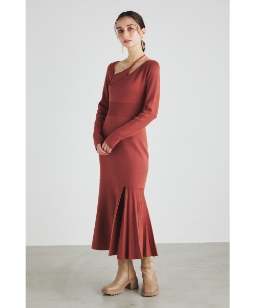 「rienda」 ニットワンピース FREE ブラウン レディース_画像4