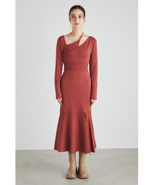 「rienda」 ニットワンピース FREE ブラウン レディース_画像5