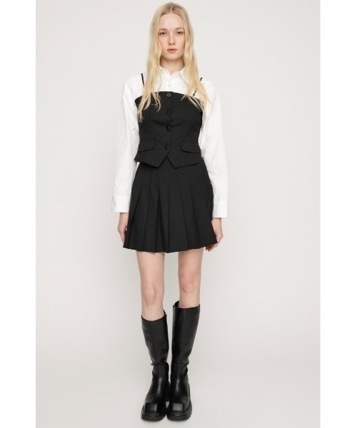 SLY（スライ） ブラウス シャツ BUSTIER LAYERED LIKE SH TOPS