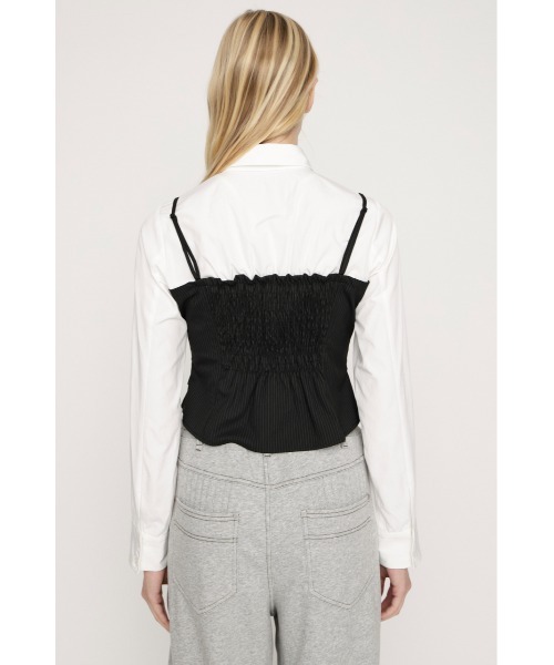 SLY（スライ） ブラウス シャツ BUSTIER LAYERED LIKE SH TOPS