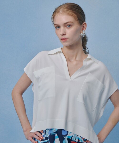 ニット セーター 「LOULOU WILLOUGHBY」ハイツイストスキッパープルオーバー レディースの画像