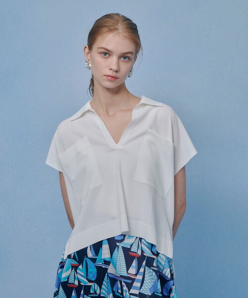 ニット セーター 「LOULOU WILLOUGHBY」ハイツイストスキッパープルオーバー レディースの画像