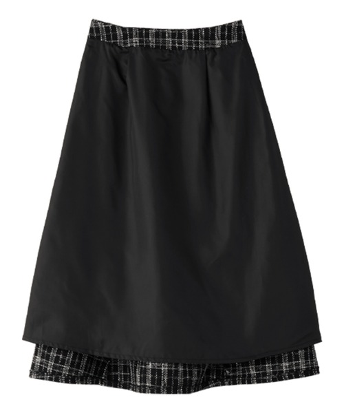 「alotta」 フレアスカート M ブラック×ホワイト レディース_画像9