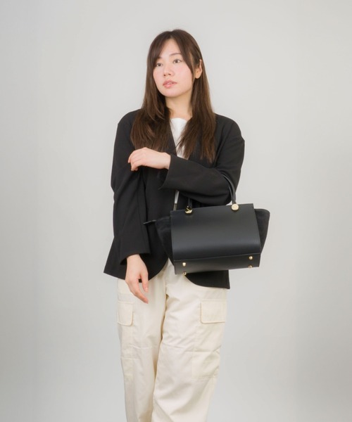 「MARCO BIANCHINI」 ハンドバッグ FREE チャコールグレー レディース_画像7