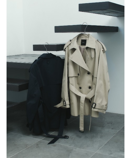 anuans（アニュアンス） トレンチコート コート ハーフオーバー