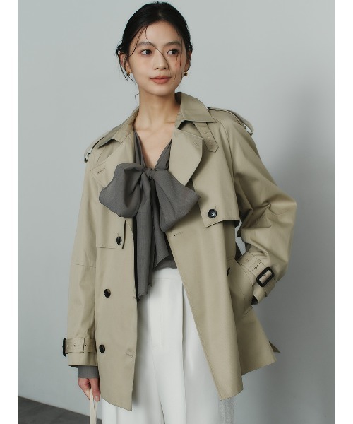 anuans（アニュアンス） トレンチコート コート ハーフオーバー