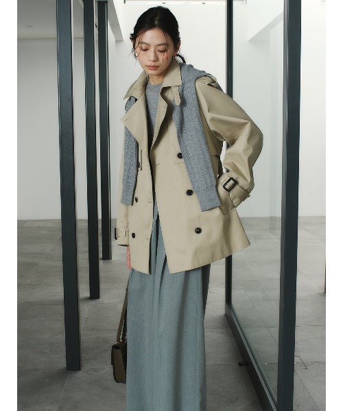 anuans（アニュアンス） トレンチコート コート ハーフオーバー