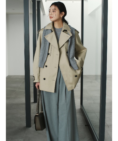 anuans（アニュアンス） トレンチコート コート ハーフオーバー