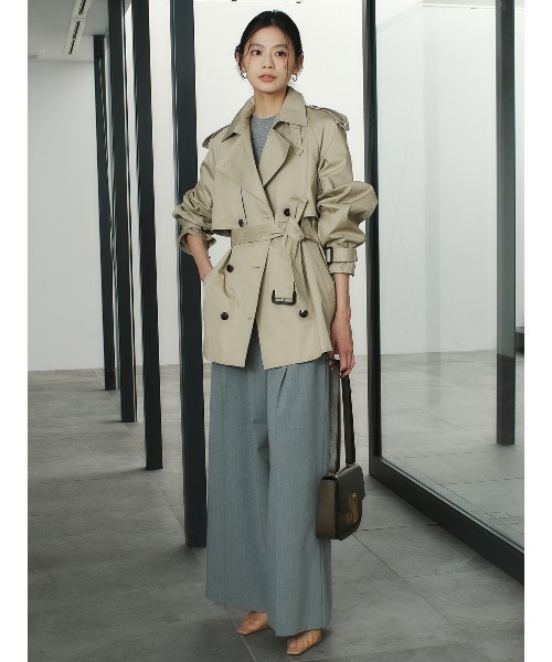 anuans（アニュアンス） トレンチコート コート ハーフオーバー