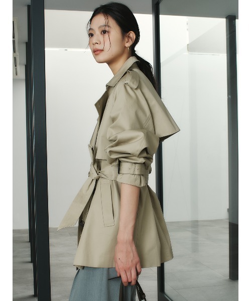 anuans（アニュアンス） トレンチコート コート ハーフオーバー
