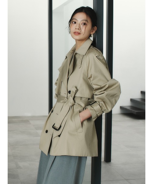 anuans（アニュアンス） トレンチコート コート ハーフオーバー