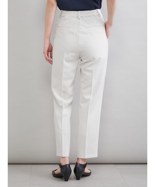 パンツ 後ろゴムテーパードパンツ レディースの画像