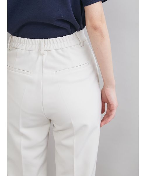 パンツ 後ろゴムテーパードパンツ レディースの画像