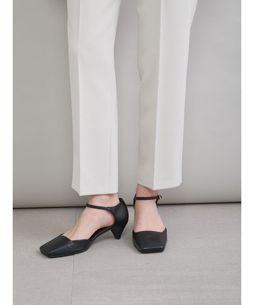 パンツ 後ろゴムテーパードパンツ レディースの画像