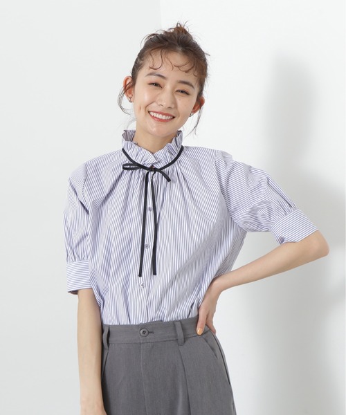 「N.(N. Natural Beauty Basic)」 半袖ブラウス MEDIUM グレー系その他 レディース_画像6