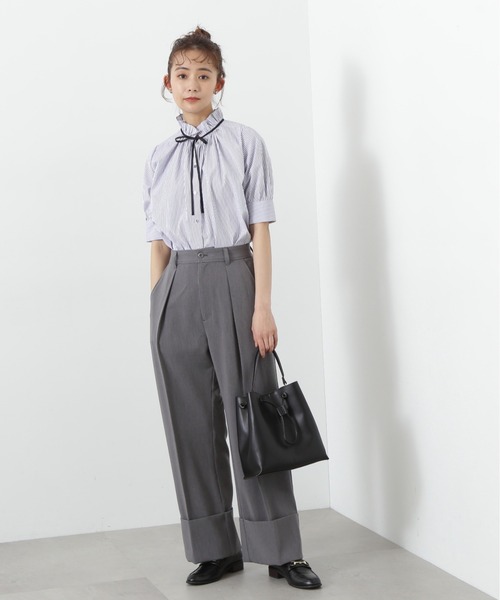 「N.(N. Natural Beauty Basic)」 半袖ブラウス MEDIUM グレー系その他 レディース_画像7