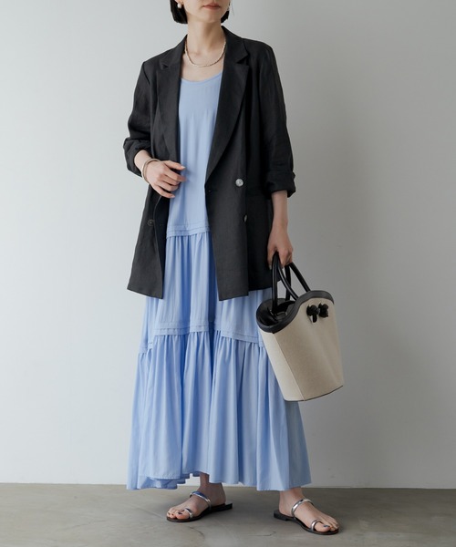 「LOUNGEDRESS」 キャミソールワンピース FREE ベージュ レディースの画像