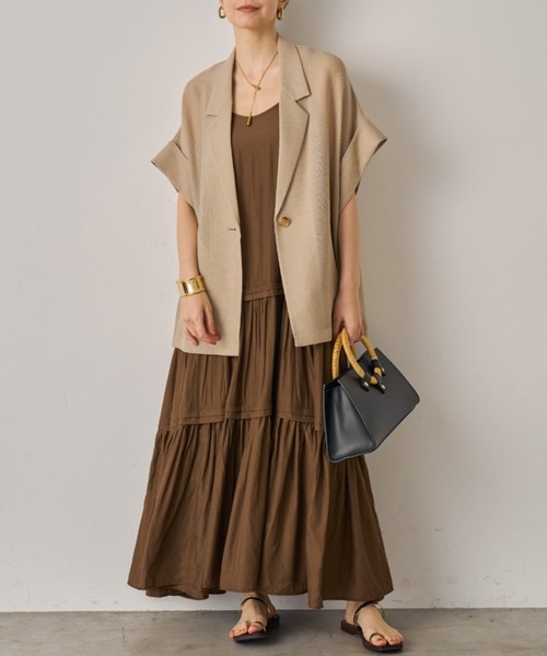 「LOUNGEDRESS」 キャミソールワンピース FREE ベージュ レディースの画像