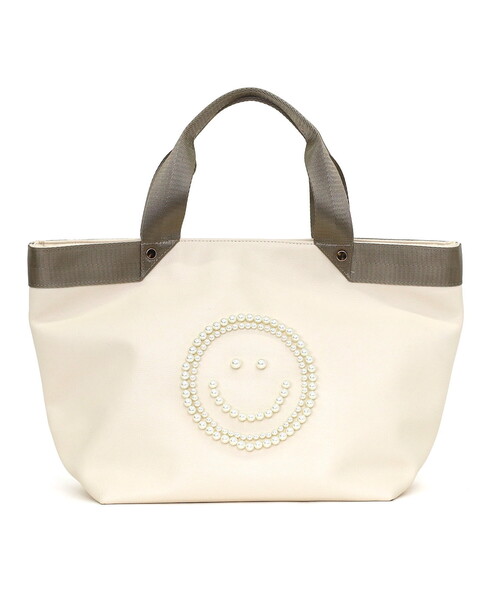 COOCO（クーコ） トートバッグ SMILEY テープハンドルxビーズ