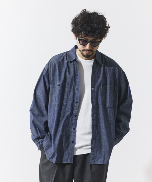 HINSON シャツ HINSON/ヒンソン シャンブレー リラックスワーク ロング