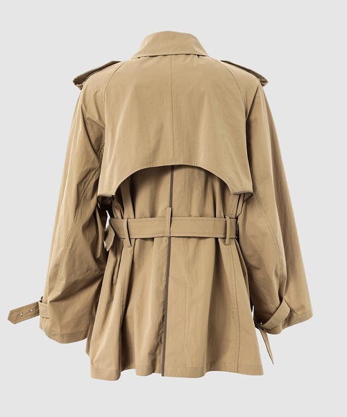 トレンチコート コート ZIPPER LAYERED TRENCH COAT メンズの画像