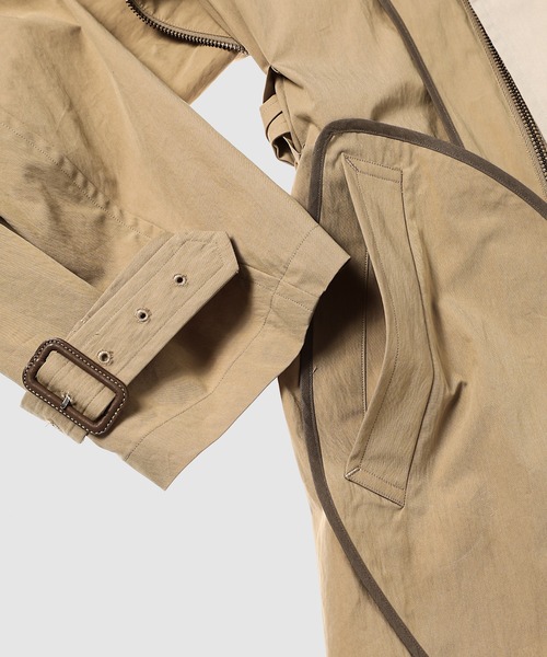 トレンチコート コート ZIPPER LAYERED TRENCH COAT メンズの画像