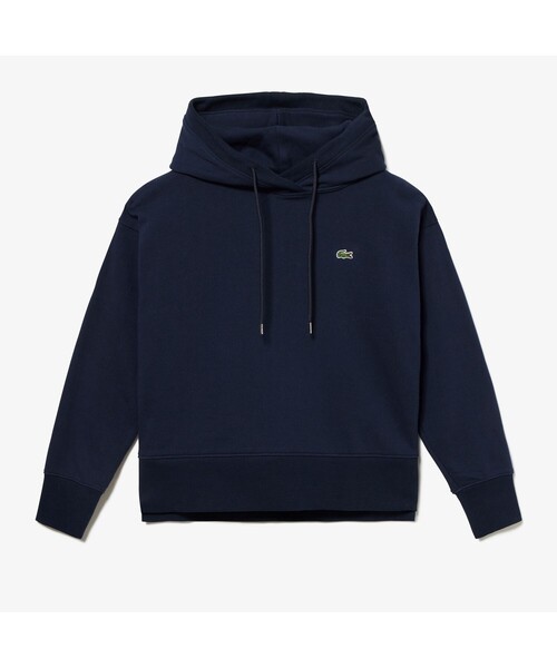 「LACOSTE」 プルオーバーパーカー 36 ベージュ レディースの画像