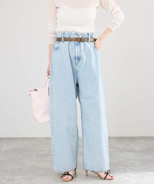 新品タグ付きIENA ブラウジングデニムパンツ ※裾補正あり IENA（イエナ） ジーンズ デニム デニムパンツ ブラウジングデニム