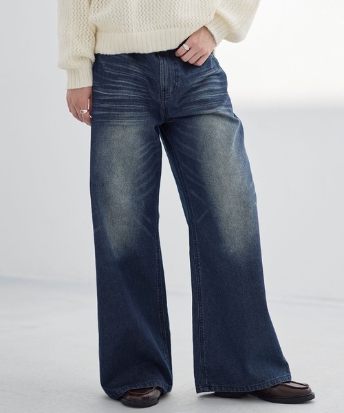 「ASTRONOMY」 デニムパンツ X-LARGE インディゴブルー メンズ_画像2