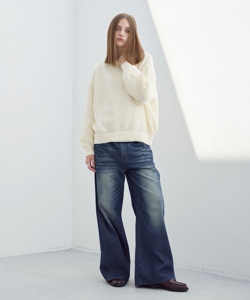 「ASTRONOMY」 デニムパンツ X-LARGE インディゴブルー メンズ_画像6