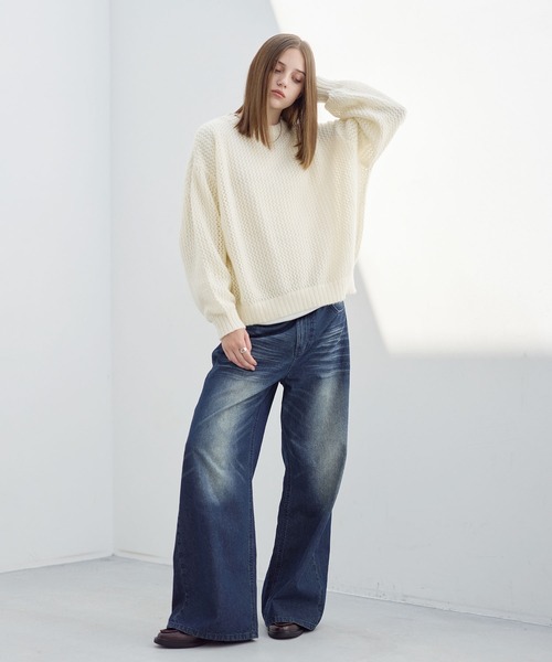 「ASTRONOMY」 デニムパンツ X-LARGE インディゴブルー メンズ_画像8